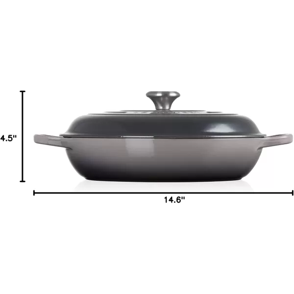 imageLe Creuset Enameled Cast Iron Signature Braiser 35 qt MarbleOyster