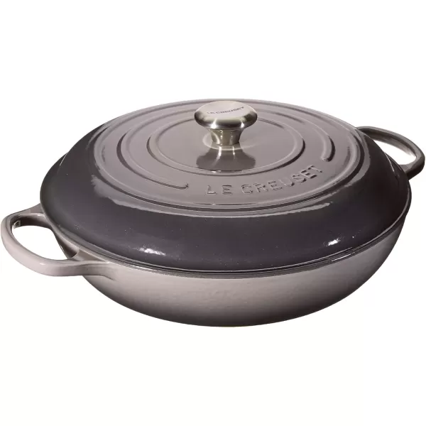 imageLe Creuset Enameled Cast Iron Signature Braiser 35 qt MarbleOyster