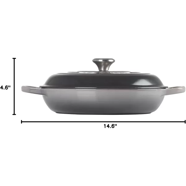 imageLe Creuset Enameled Cast Iron Signature Braiser 35 qt MarbleOyster
