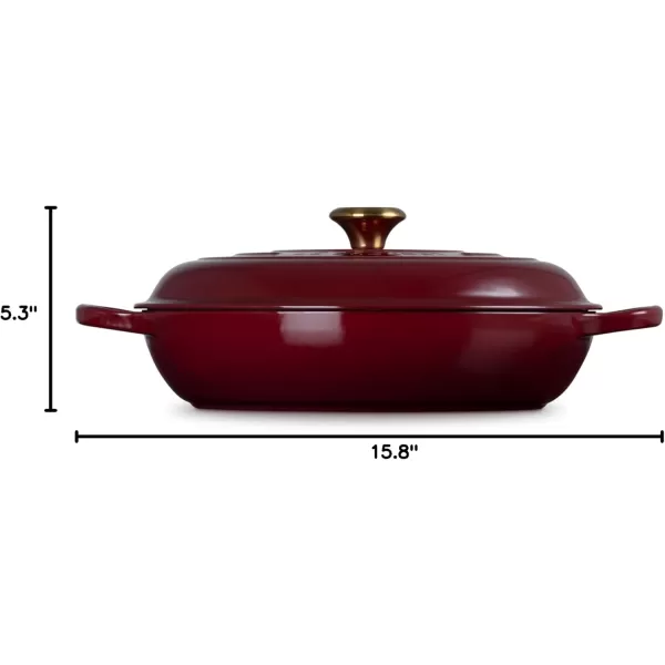 imageLe Creuset Enameled Cast Iron Signature Braiser 35 qt MarbleRhone