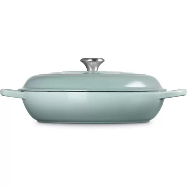 imageLe Creuset Enameled Cast Iron Signature Braiser 35 qt MarbleSea Salt