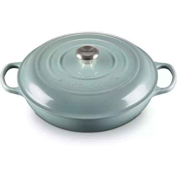 imageLe Creuset Enameled Cast Iron Signature Braiser 35 qt MarbleSea Salt