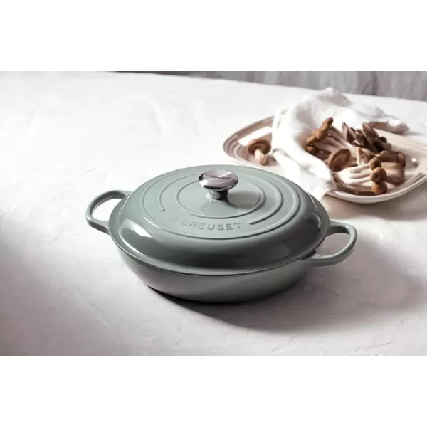 imageLe Creuset Enameled Cast Iron Signature Braiser 35 qt MarbleSea Salt