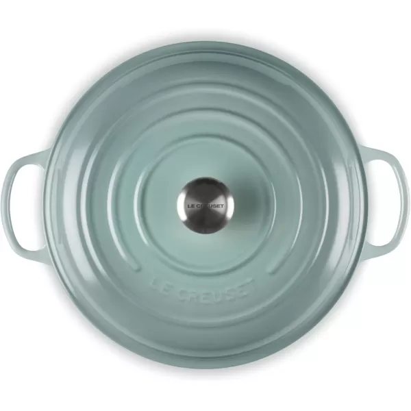imageLe Creuset Enameled Cast Iron Signature Braiser 35 qt MarbleSea Salt