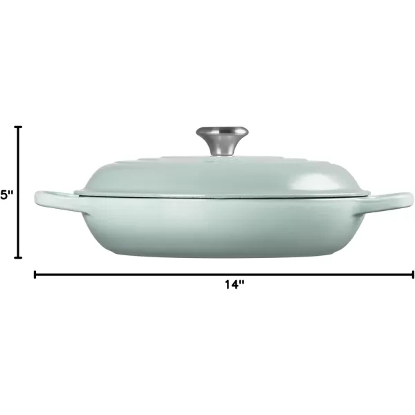 imageLe Creuset Enameled Cast Iron Signature Braiser 35 qt MarbleSea Salt