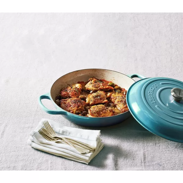 imageLe Creuset Enameled Cast Iron Signature Braiser 35 qt MarbleShallot