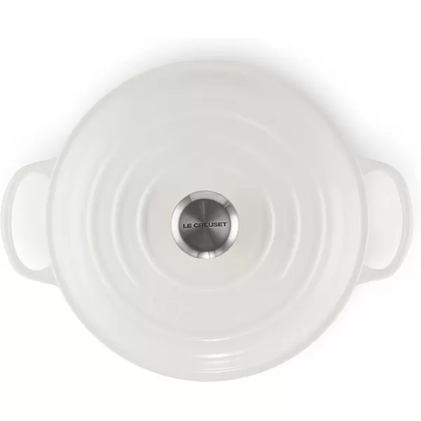 imageLe Creuset Enameled Cast Iron Signature Braiser 35 qt MarbleWhite