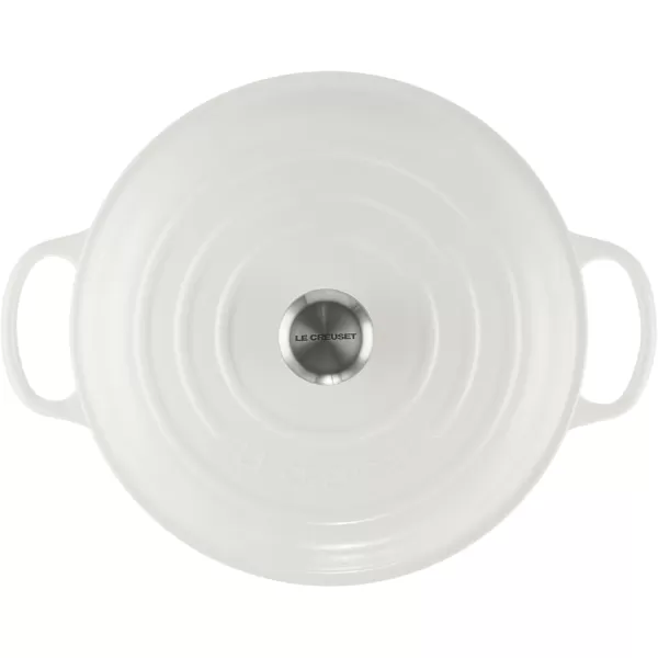 imageLe Creuset Enameled Cast Iron Signature Braiser 35 qt MarbleWhite