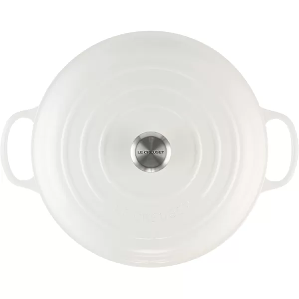 imageLe Creuset Enameled Cast Iron Signature Braiser 35 qt MarbleWhite