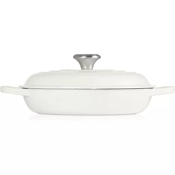 imageLe Creuset Enameled Cast Iron Signature Braiser 35 qt MarbleWhite