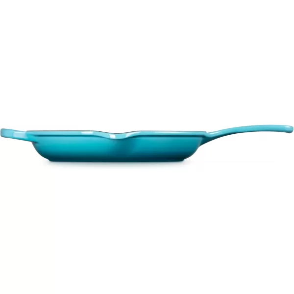 imageLe Creuset Enameled Cast Iron Signature Iron Handle Skillet 1175quot 238 qt CeriseCaribbean