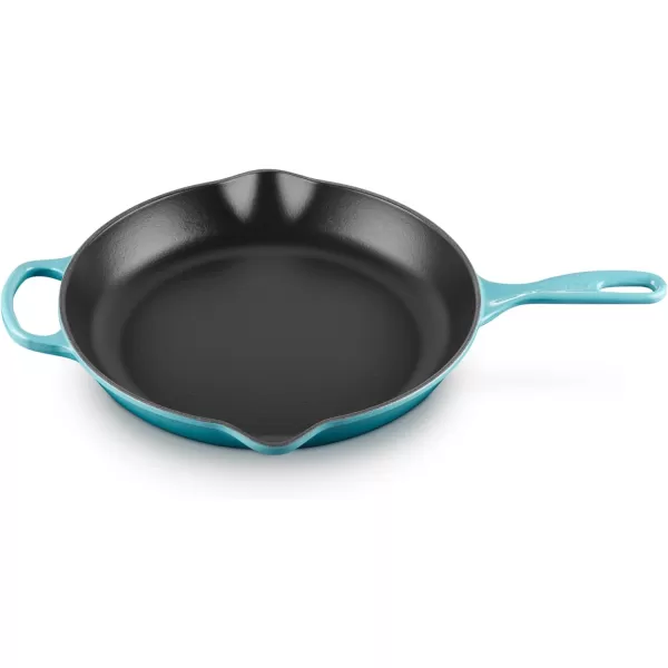 imageLe Creuset Enameled Cast Iron Signature Iron Handle Skillet 1175quot 238 qt CeriseCaribbean