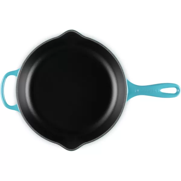 imageLe Creuset Enameled Cast Iron Signature Iron Handle Skillet 1175quot 238 qt CeriseCaribbean