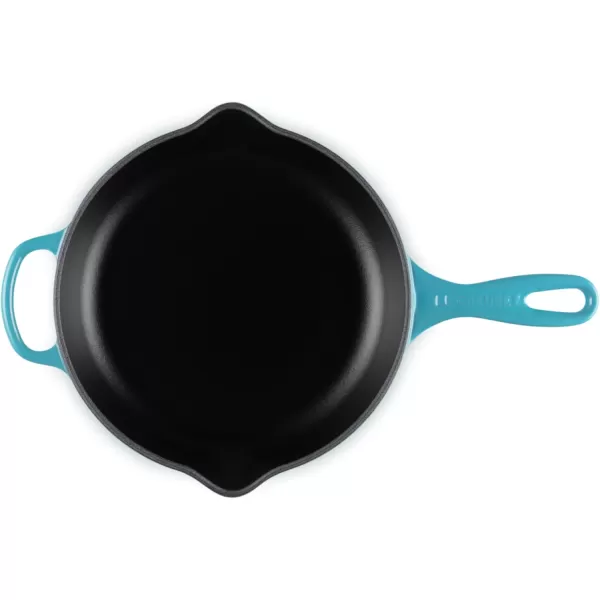 imageLe Creuset Enameled Cast Iron Signature Iron Handle Skillet 1175quot 238 qt CeriseCaribbean