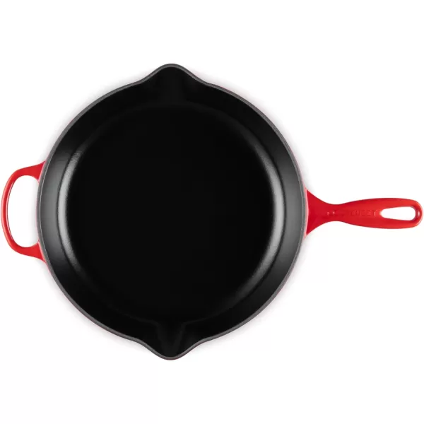 imageLe Creuset Enameled Cast Iron Signature Iron Handle Skillet 1175quot 238 qt CeriseCerise