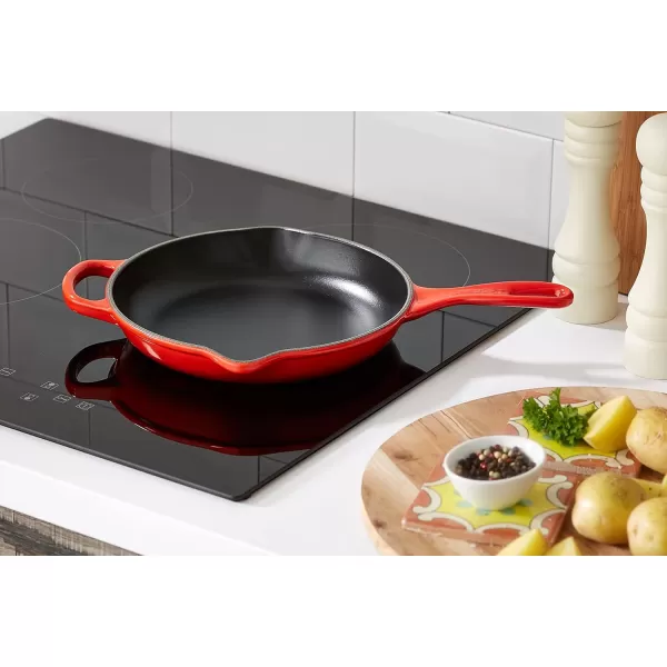 imageLe Creuset Enameled Cast Iron Signature Iron Handle Skillet 1175quot 238 qt CeriseCerise