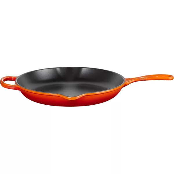 imageLe Creuset Enameled Cast Iron Signature Iron Handle Skillet 1175quot 238 qt CeriseFlame