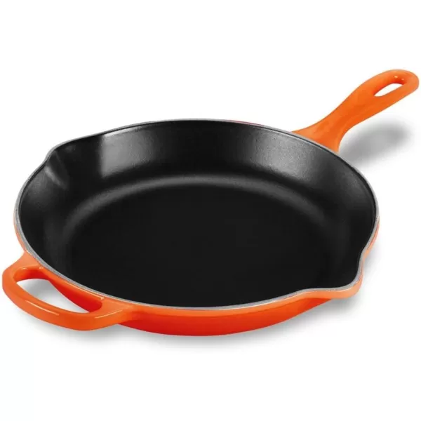 imageLe Creuset Enameled Cast Iron Signature Iron Handle Skillet 1175quot 238 qt CeriseFlame