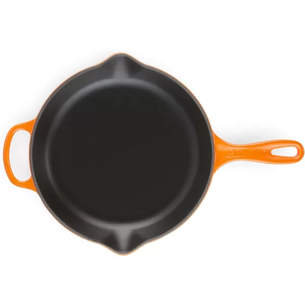 imageLe Creuset Enameled Cast Iron Signature Iron Handle Skillet 1175quot 238 qt CeriseFlame