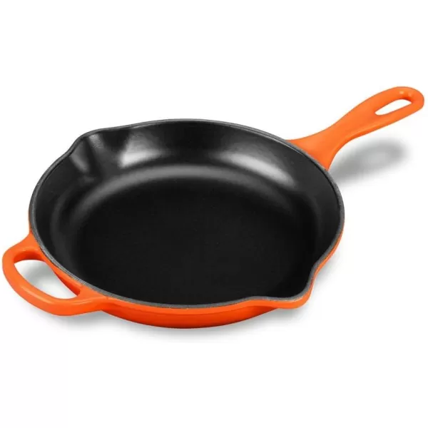 imageLe Creuset Enameled Cast Iron Signature Iron Handle Skillet 1175quot 238 qt CeriseFlame