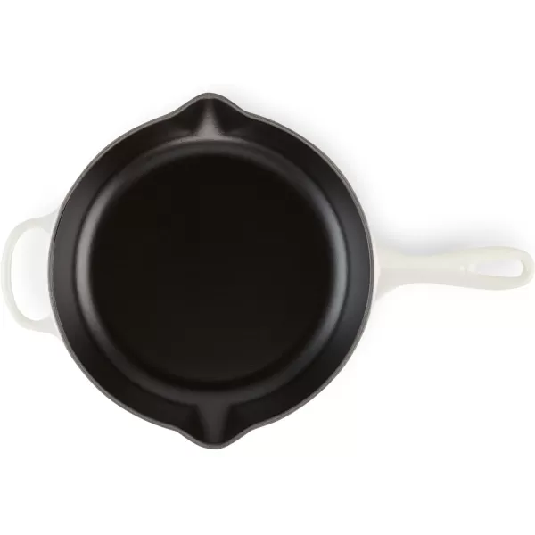 imageLe Creuset Enameled Cast Iron Signature Iron Handle Skillet 1175quot 238 qt CeriseMeringue