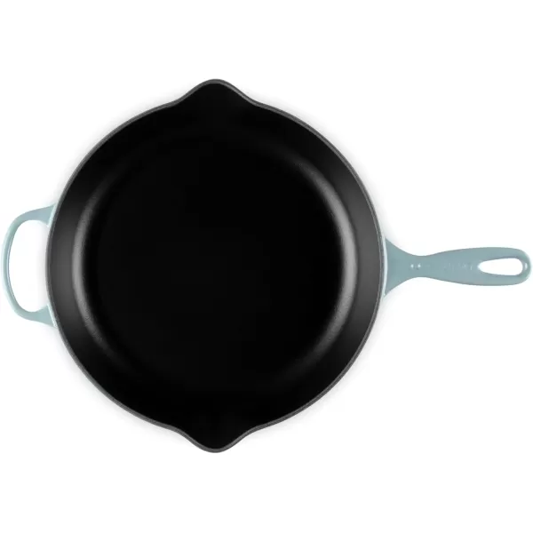 imageLe Creuset Enameled Cast Iron Signature Iron Handle Skillet 1175quot 238 qt CeriseSea Salt