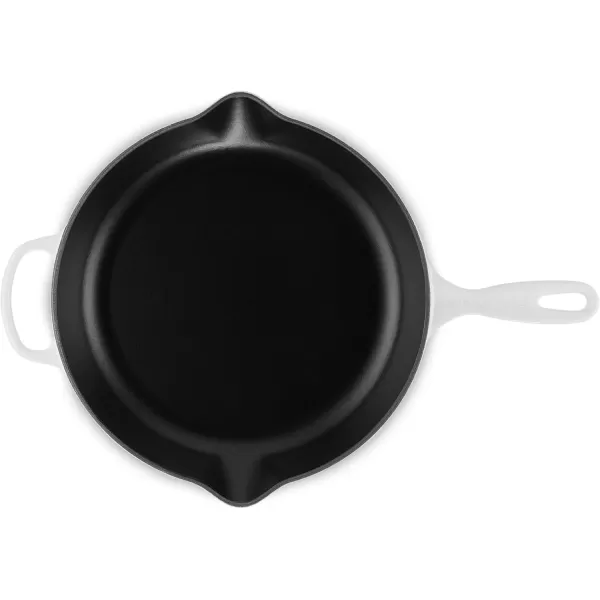 imageLe Creuset Enameled Cast Iron Signature Iron Handle Skillet 1175quot 238 qt CeriseWhite