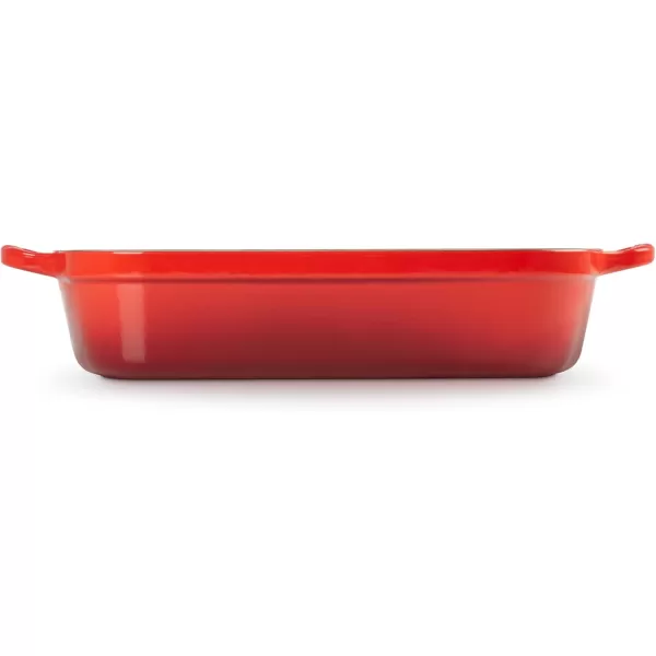 imageLe Creuset Enameled Cast Iron Signature Rectangular Roaster 525 qt 117quot x 168quot  WhiteCerise