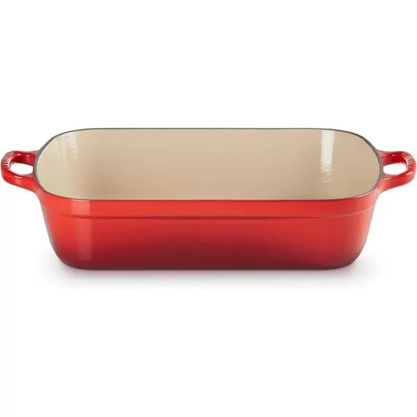 imageLe Creuset Enameled Cast Iron Signature Rectangular Roaster 525 qt 117quot x 168quot  WhiteCerise