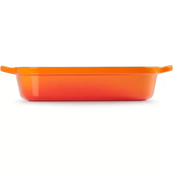 imageLe Creuset Enameled Cast Iron Signature Rectangular Roaster 525 qt 117quot x 168quot  WhiteFlame