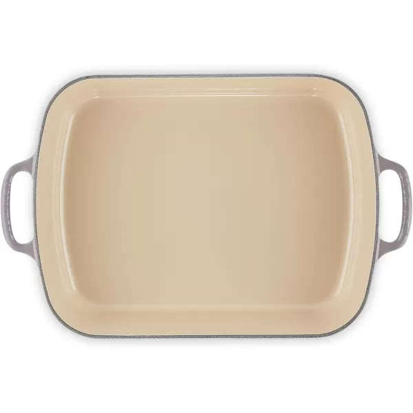 imageLe Creuset Enameled Cast Iron Signature Rectangular Roaster 525 qt 117quot x 168quot  WhiteOyster