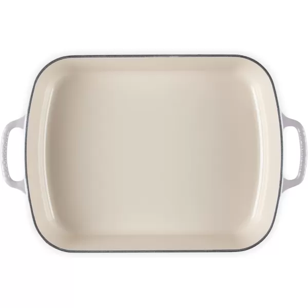 imageLe Creuset Enameled Cast Iron Signature Rectangular Roaster 525 qt 117quot x 168quot  WhiteShallot