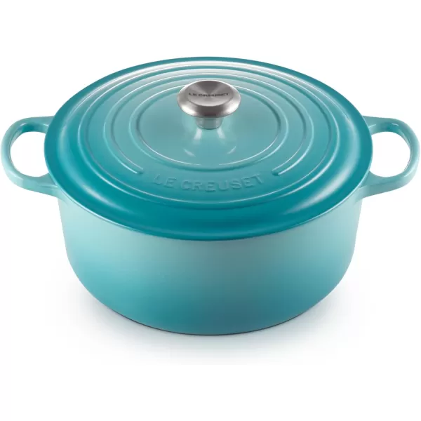 imageLe Creuset Enameled Cast Iron Signature Round Dutch Oven 55 qt OliveCaribbean