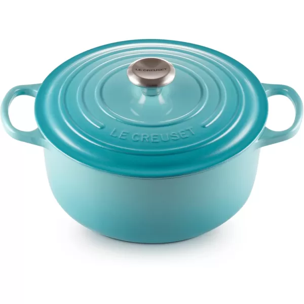 imageLe Creuset Enameled Cast Iron Signature Round Dutch Oven 55 qt OliveCaribbean