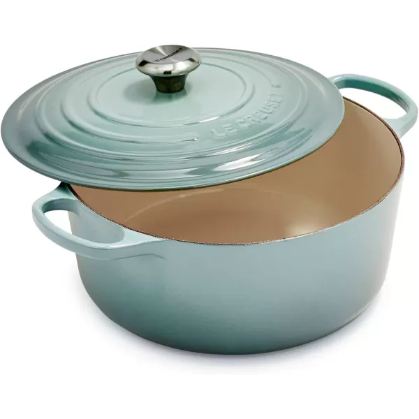 imageLe Creuset Enameled Cast Iron Signature Round Dutch Oven 55 qt OliveIndigo