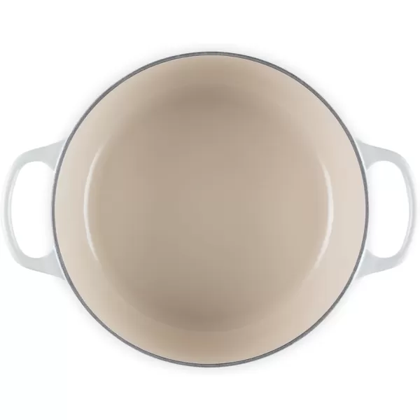 imageLe Creuset Enameled Cast Iron Signature Round Dutch Oven 55 qt OliveMeringue