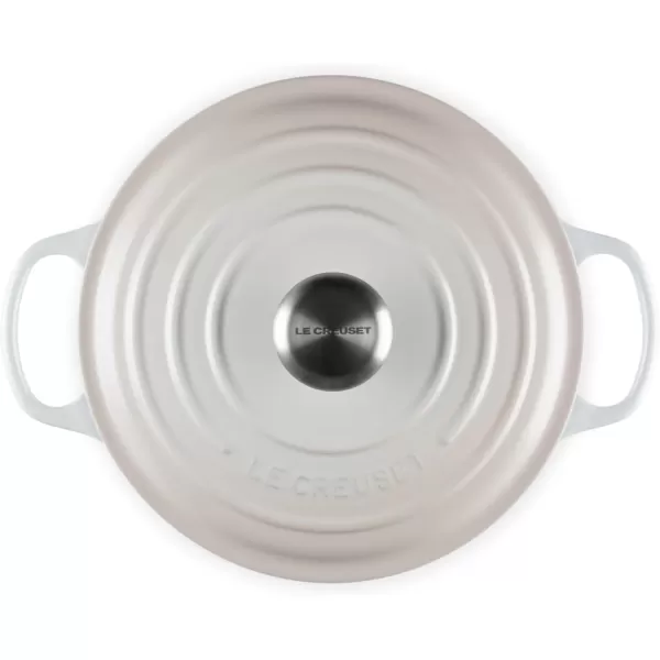 imageLe Creuset Enameled Cast Iron Signature Round Dutch Oven 55 qt OliveMeringue