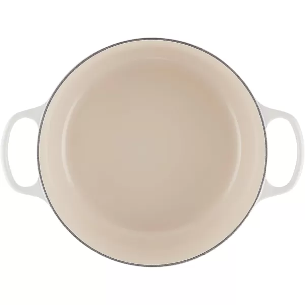 imageLe Creuset Enameled Cast Iron Signature Round Dutch Oven 55 qt OliveMeringue