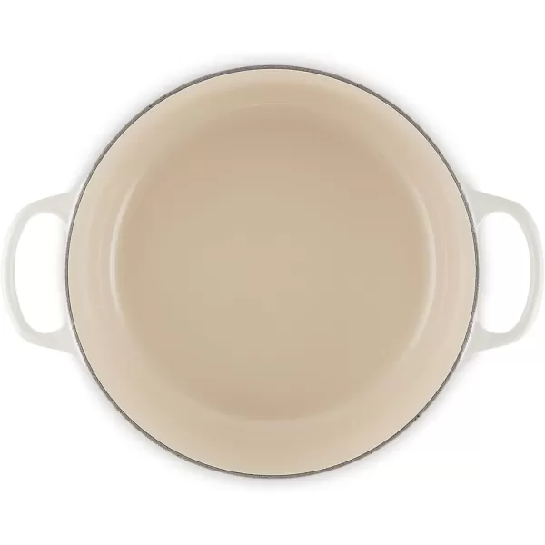 imageLe Creuset Enameled Cast Iron Signature Round Dutch Oven 55 qt OliveMeringue