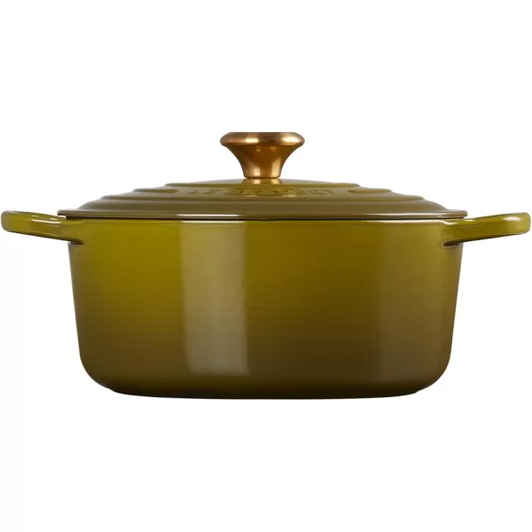 imageLe Creuset Enameled Cast Iron Signature Round Dutch Oven 55 qt OliveOlive