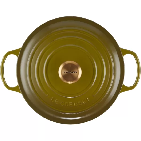 imageLe Creuset Enameled Cast Iron Signature Round Dutch Oven 55 qt OliveOlive