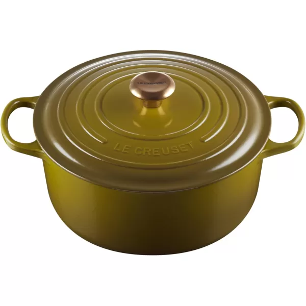 imageLe Creuset Enameled Cast Iron Signature Round Dutch Oven 55 qt OliveOlive