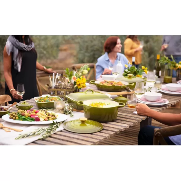 imageLe Creuset Enameled Cast Iron Signature Round Dutch Oven 55 qt OliveOlive