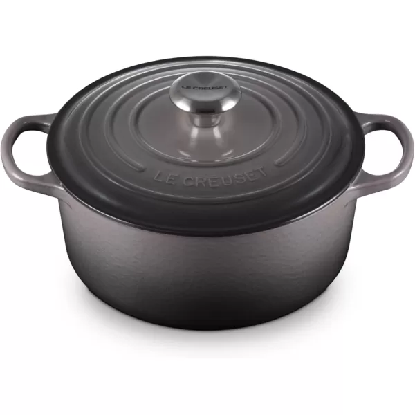 imageLe Creuset Enameled Cast Iron Signature Round Dutch Oven 55 qt OliveOyster