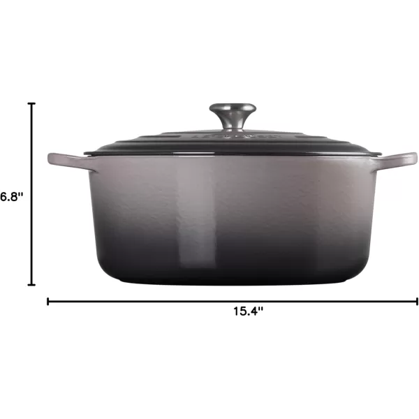 imageLe Creuset Enameled Cast Iron Signature Round Dutch Oven 55 qt OliveOyster