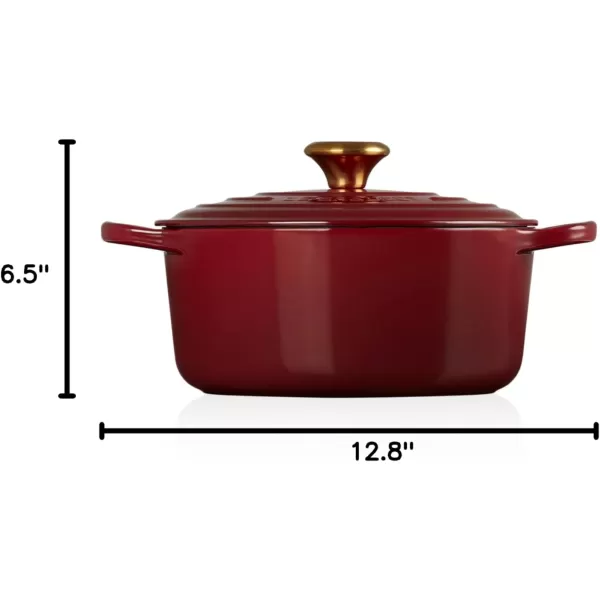 imageLe Creuset Enameled Cast Iron Signature Round Dutch Oven 55 qt OliveRhone