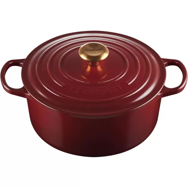 imageLe Creuset Enameled Cast Iron Signature Round Dutch Oven 55 qt OliveRhone