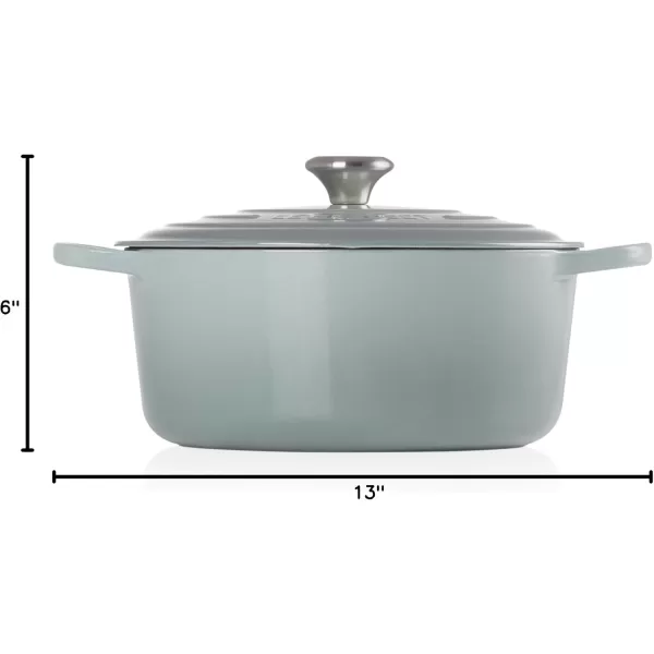 imageLe Creuset Enameled Cast Iron Signature Round Dutch Oven 55 qt OliveSea Salt
