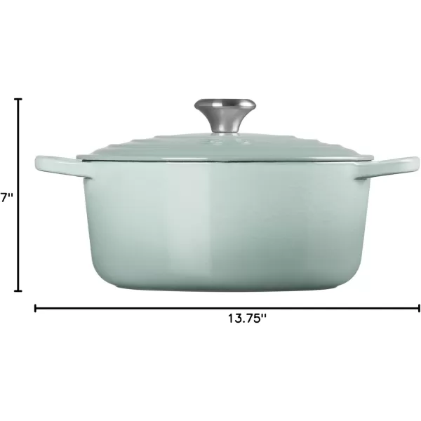 imageLe Creuset Enameled Cast Iron Signature Round Dutch Oven 55 qt OliveSea Salt