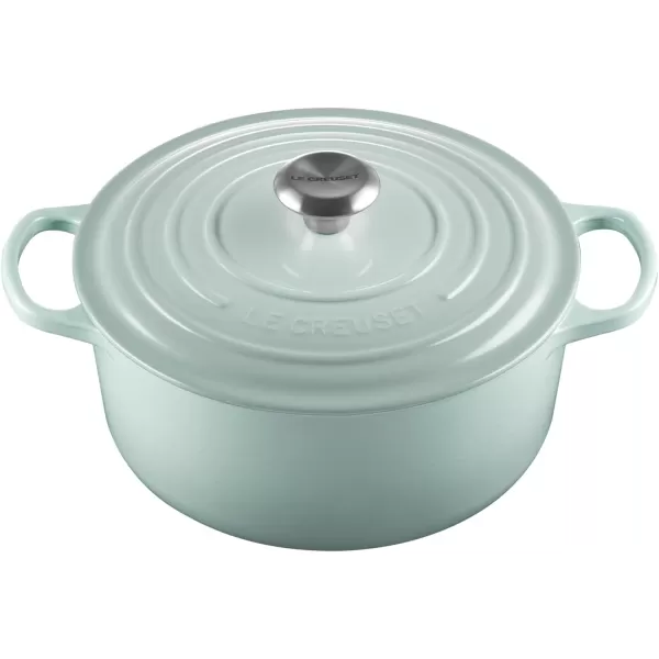 imageLe Creuset Enameled Cast Iron Signature Round Dutch Oven 55 qt OliveSea Salt